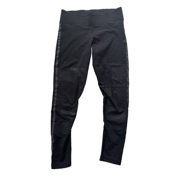 adidas climalite black running pants, woman's medium, yoga leggings, activewear - Picture 3 of 5